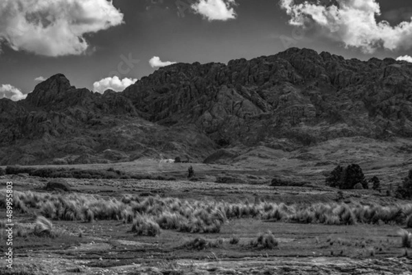 Obraz landscape with mountains and clouds