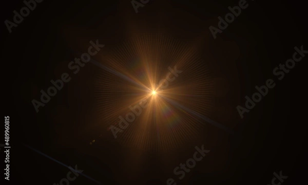 Fototapeta Lens Flare light over background. Easy to add overlay or screen filter over photos
