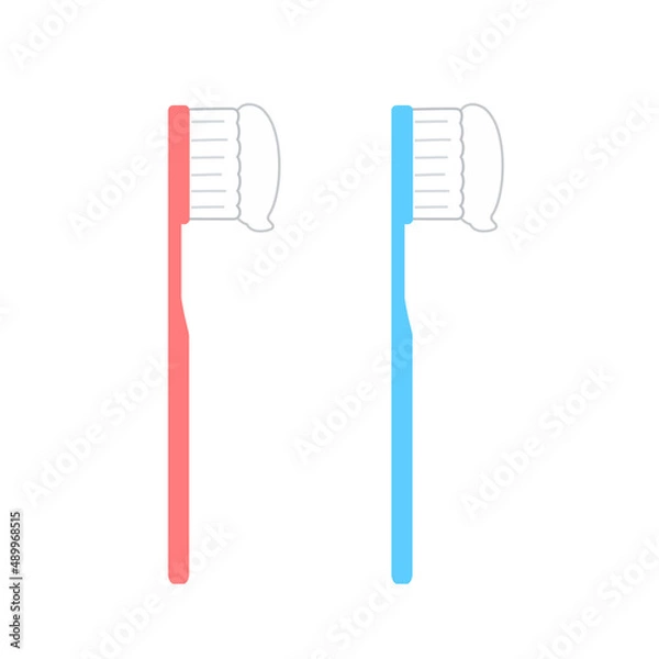 Obraz 歯磨き粉のついている歯ブラシ