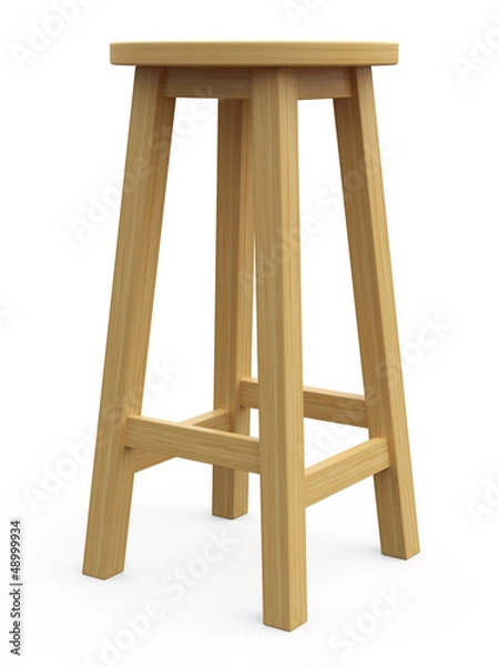 Obraz 3D wood stool