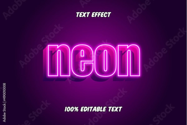 Fototapeta Neon Editable Text Effect