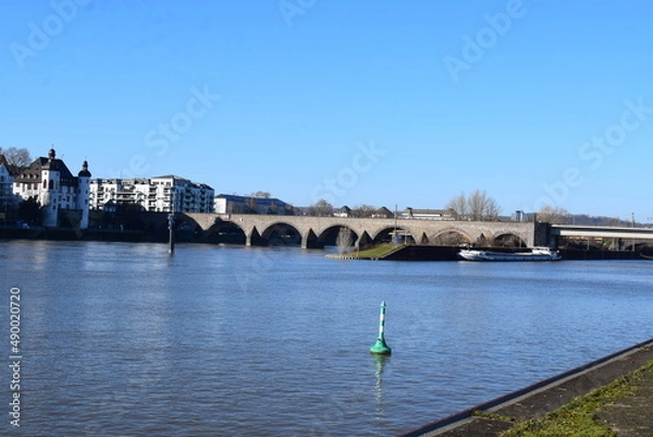 Obraz Übergang des alten Teils der Balduinbrücke zum neuen Teil, der den im Krieg zerstören Bogen mit Beton ersetzt
