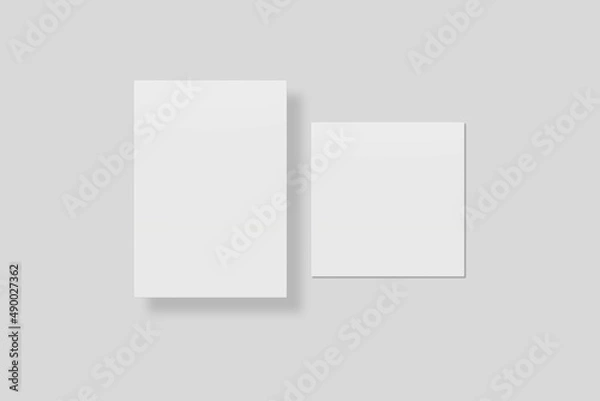 Fototapeta Blank paper for mockup. 3D Render.	