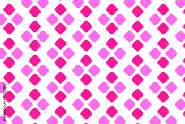 Fototapeta Floor tiles - vintage pattern with quatrefoil, Vector background, Plain color - easy to repeat, pink.