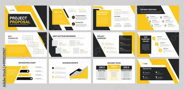 Fototapeta Project proposal PowerPoint presentation