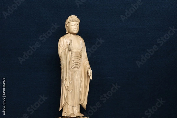 Obraz 日本仏教の阿弥陀如来立像黒バック2