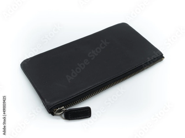 Obraz 소가죽으로 만든 지퍼 구조의 지갑