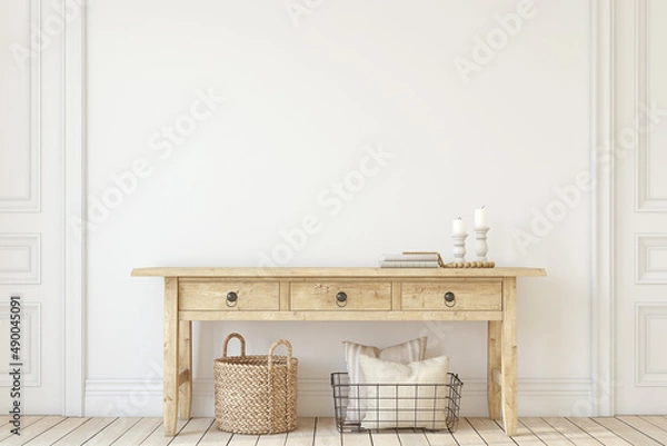 Fototapeta Interior mockup.3d rendering.