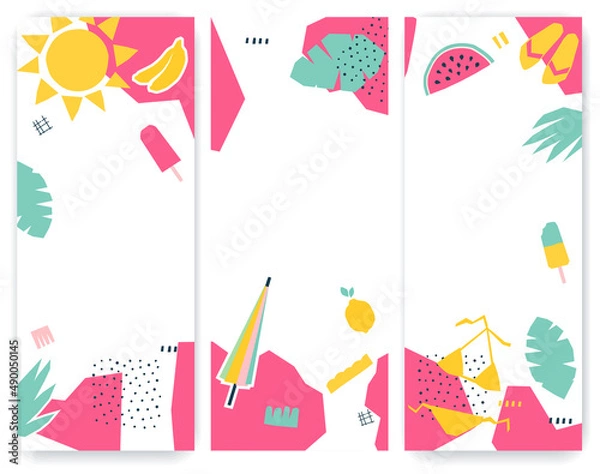 Obraz A set of summer posters