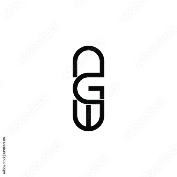 Fototapeta ngw letter original monogram logo design