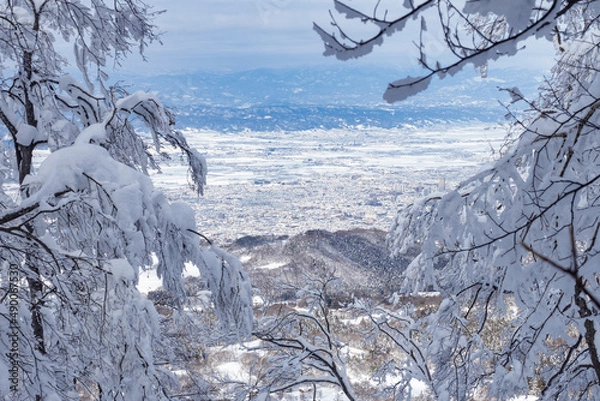 Fototapeta 冬の山形
