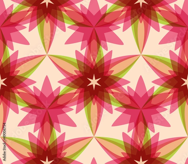 Fototapeta Abstract seamless kaleidoscopic pattern
