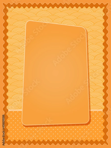 Fototapeta Bright Orange Card with Empty Space