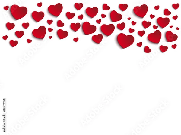 Fototapeta Valentine Day Heart on White Background