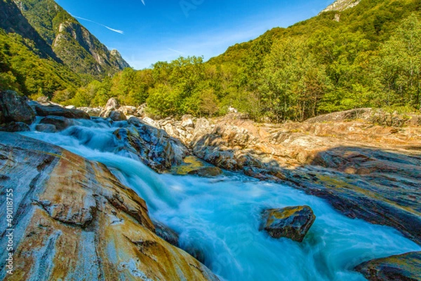 Obraz river in mountains