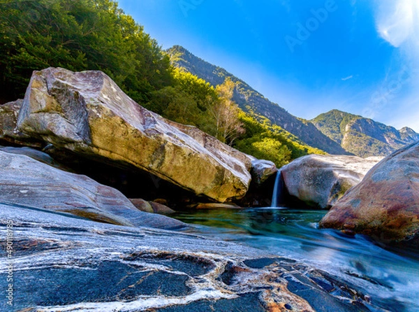 Obraz river in mountains