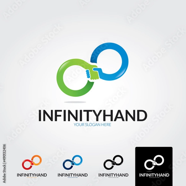 Obraz Minimal infinity logo template - vector