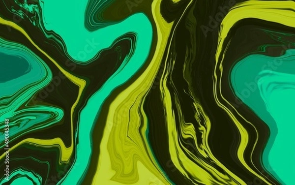 Fototapeta Green yellow black background with blur and gradient. Space for graphic design and creative ideas. Colorful blurred texture. Modern design for abstract background.