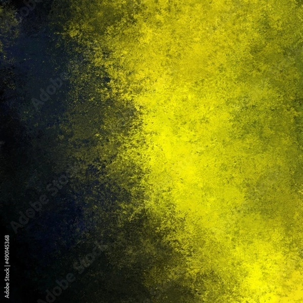 Obraz Black green yellow vintage antique old background with blur, gradient and watercolor texture. Space for artistic creation and graphic design. Grunge texture. Background paper texture.