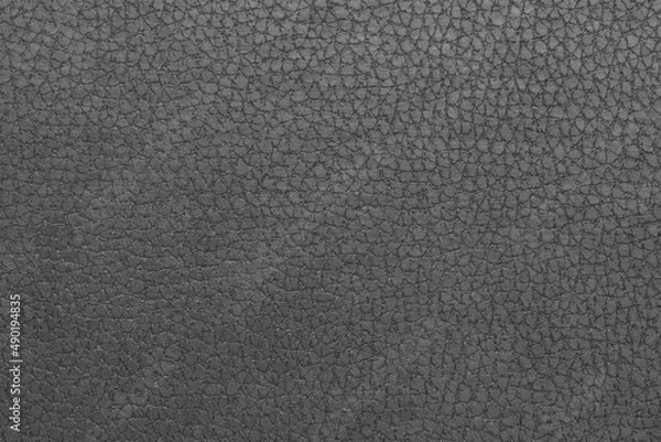 Obraz Black leather texture close up background.