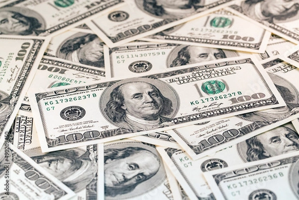 Obraz Stack of 100 Dollar