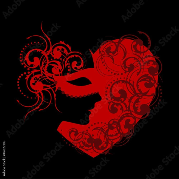 Obraz heart with mask