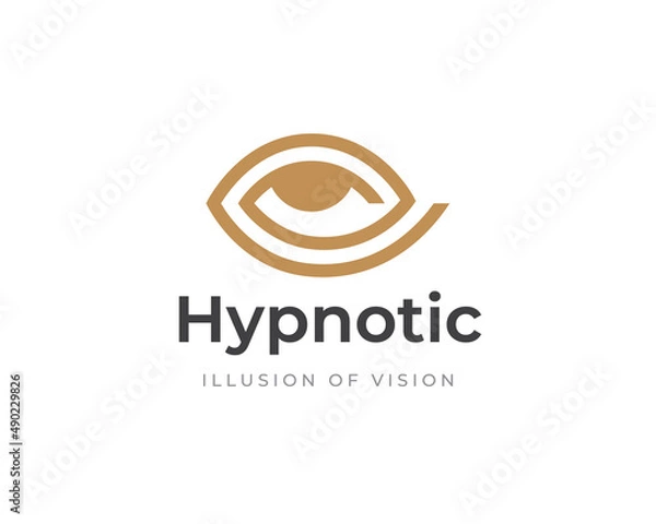 Obraz Eye hypnosis vector logo design