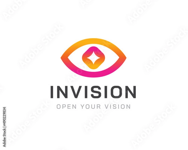 Obraz Eye vision vector logo design