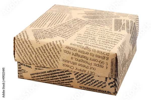 Obraz Gift box "Old Newspaper"