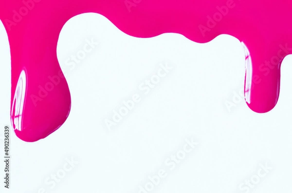 Obraz Nail Polish Splattered on White Background