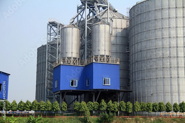 Fototapeta grain silos