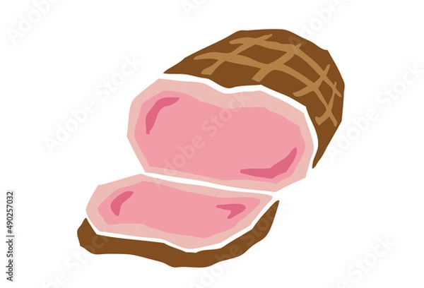 Fototapeta ハム　レトロなベクターイラスト