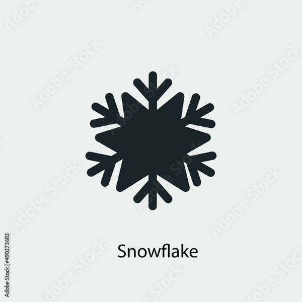 Fototapeta Snowflake vector icon illustration sign 