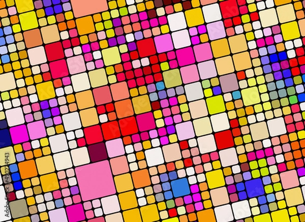 Obraz modern background design of multi-colored squares of different sizes