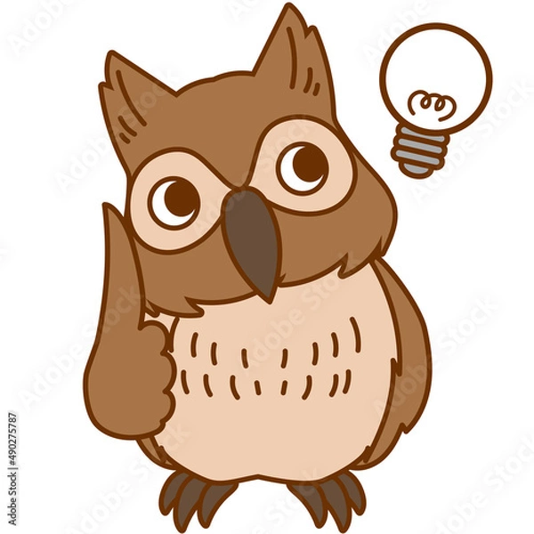 Obraz ミミズクひらめき