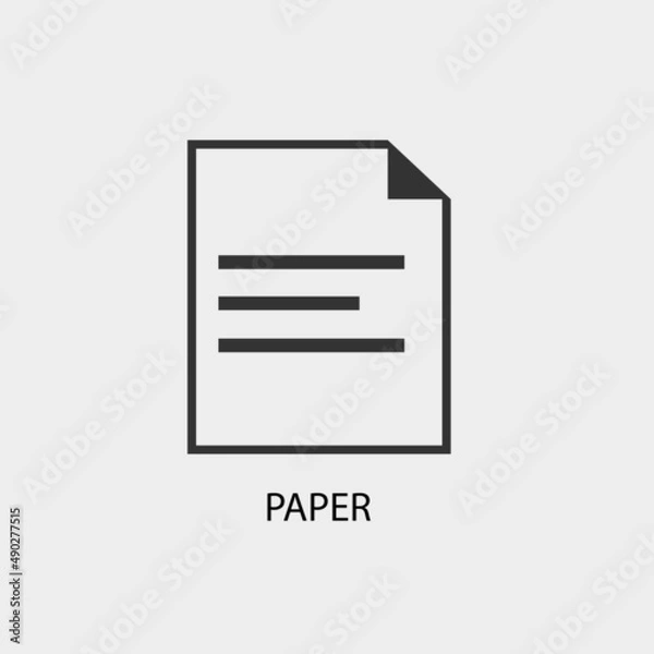 Fototapeta Paper vector icon illustration sign