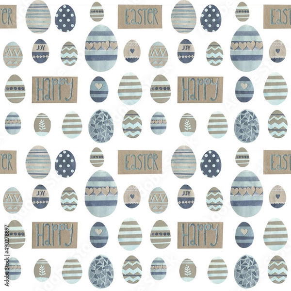 Fototapeta Easter. Set of seamless patterns.