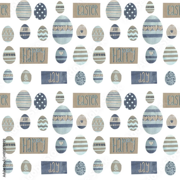 Fototapeta Easter. Set of seamless patterns.