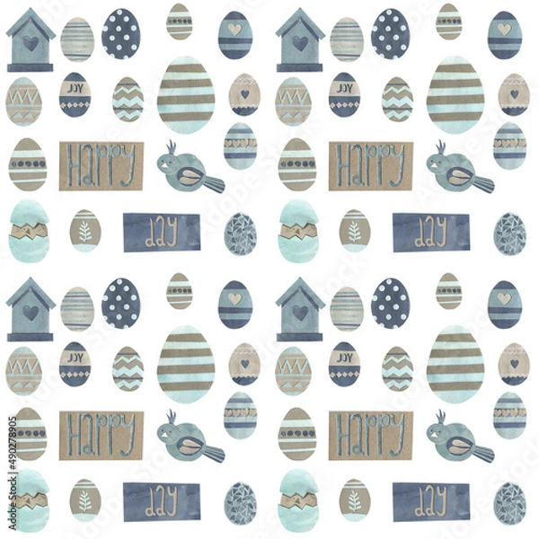 Fototapeta Easter. Set of seamless patterns.