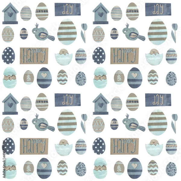 Fototapeta Easter. Set of seamless patterns.