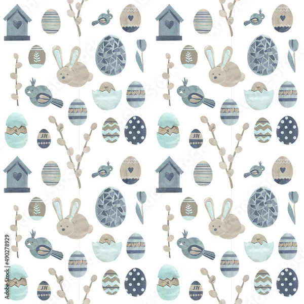 Fototapeta Easter. Set of seamless patterns.