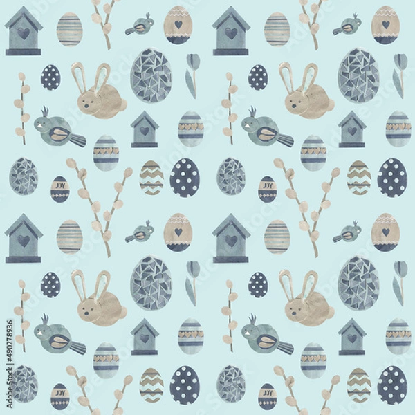 Fototapeta Easter. Set of seamless patterns.