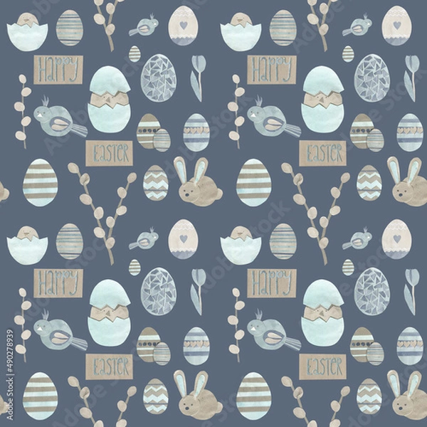 Fototapeta Easter. Set of seamless patterns.