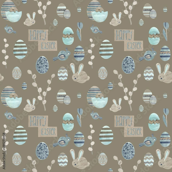 Fototapeta Easter. Set of seamless patterns.