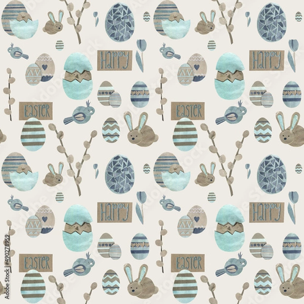 Fototapeta Easter. Set of seamless patterns.