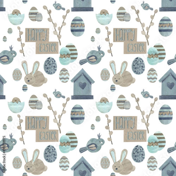 Fototapeta Easter. Set of seamless patterns.