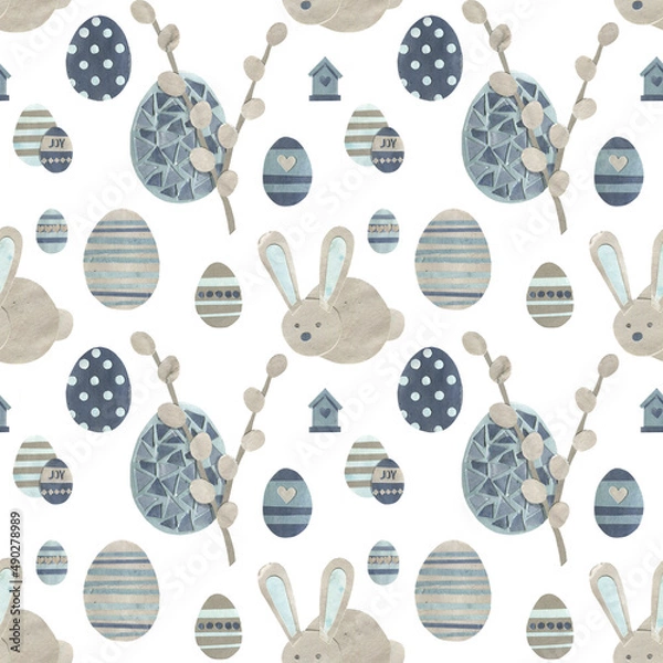 Fototapeta Easter. Set of seamless patterns.