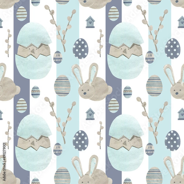Fototapeta Easter. Set of seamless patterns.