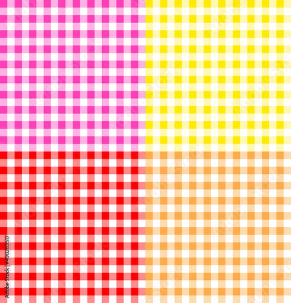 Fototapeta Colorful Checkered Flannel patterns of square for background.