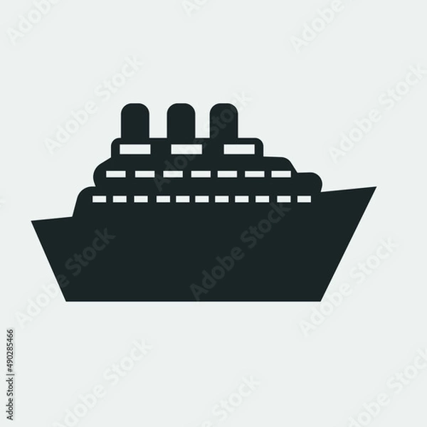 Obraz Ship vector icon illustration sign